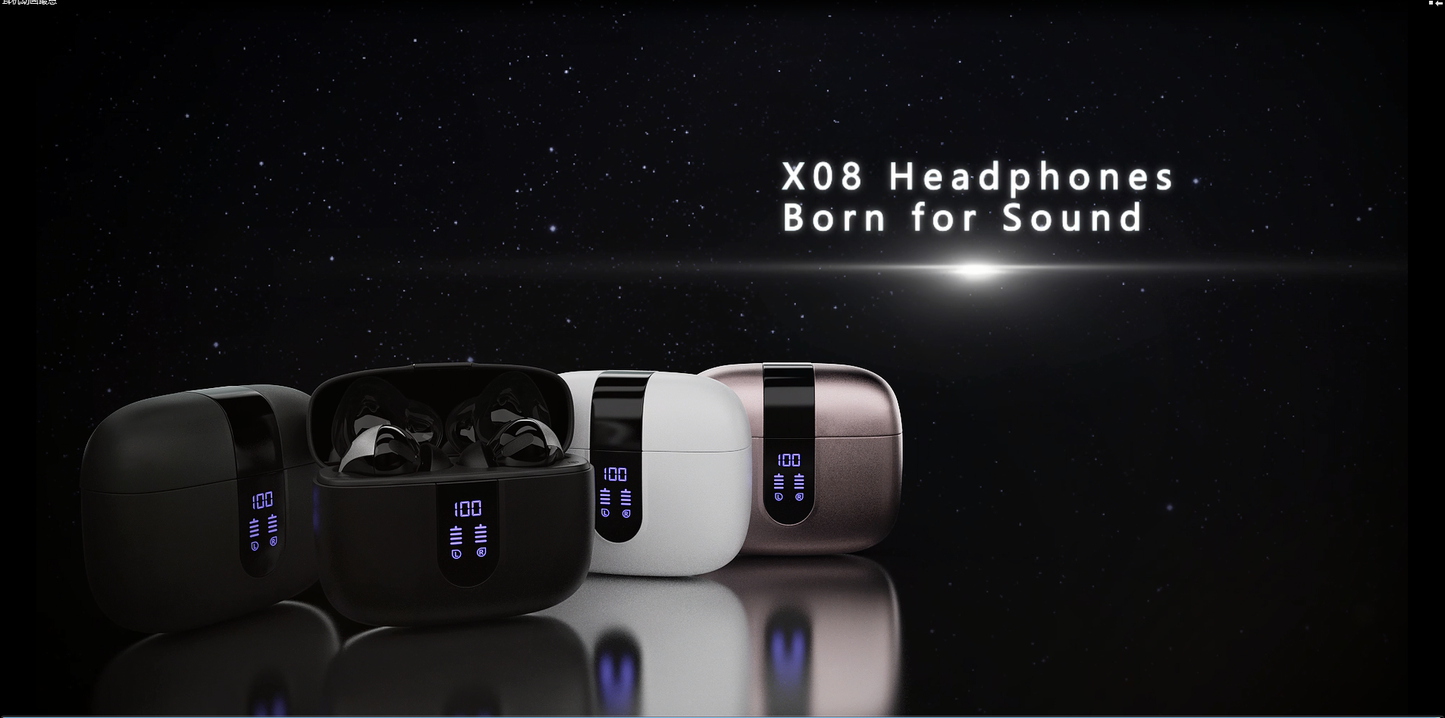 TAGRY Bluetooth Headphones True Wireless Earbuds 60H Playback LED Power Display Earphones with Wireless Charging Case IPX5 Waterproof in-Ear Earbuds with Mic for TV Smart Phone Laptop Computer Sports