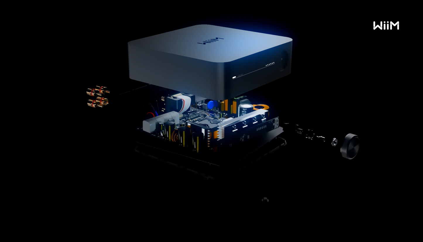 WiiM Amp: Multiroom Streaming Amplifier with AirPlay 2, Chromecast, HDMI & Voice Control – Stream Spotify, Amazon Music, Tidal & More - Space Gray