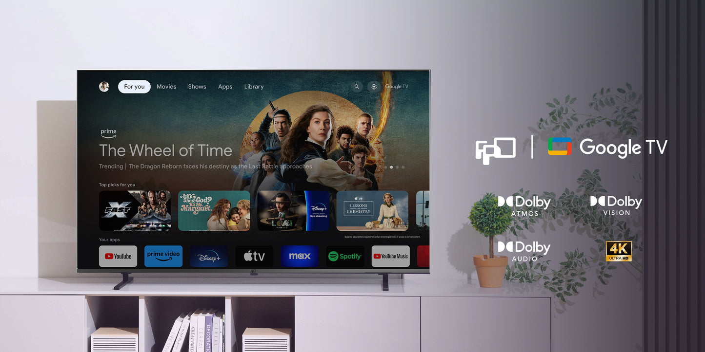 32-inch Smart TV Google TV HD 720p with Google Play and Chromecast Built-in, HDR 10, Dolby Audio, Voice Remote, Stream Live TV(Palette-Series, CG32-P3, 2024 Model)
