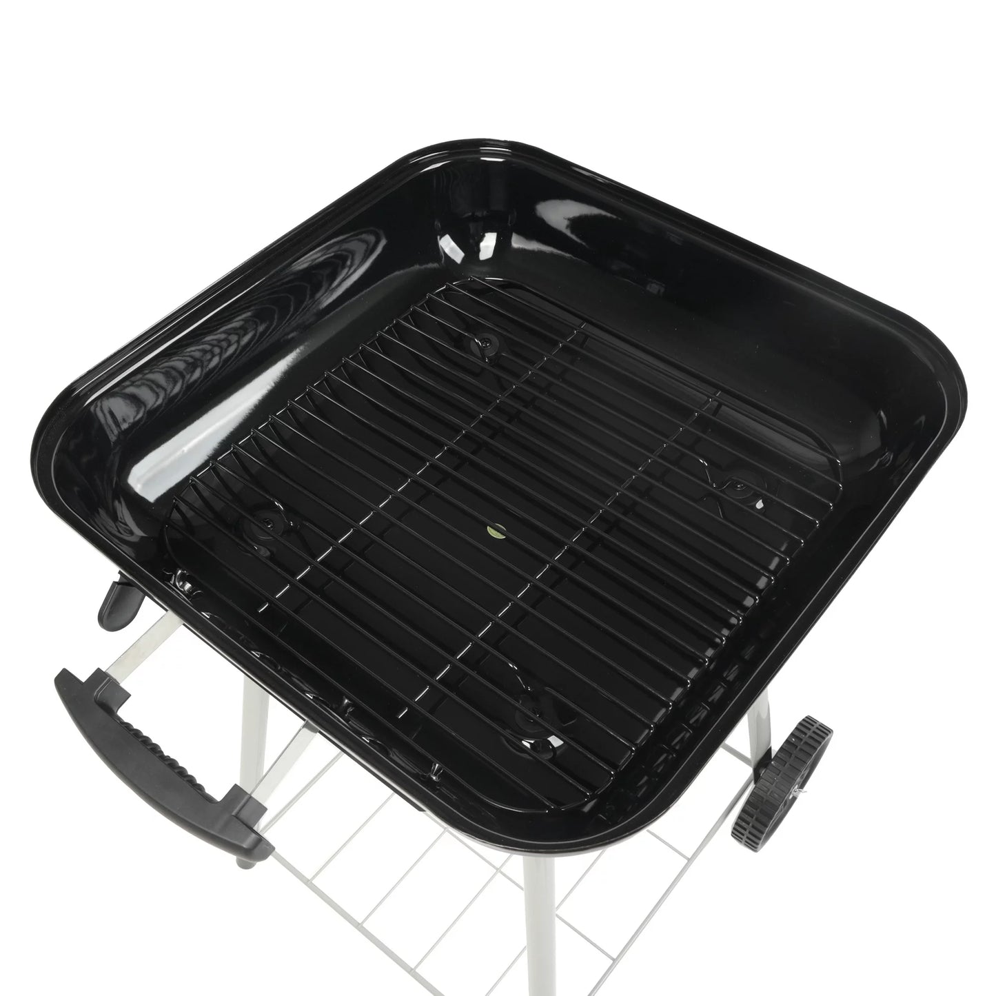Expert Grill 17.5" Square Steel Charcoal Grill with Wheels, Black