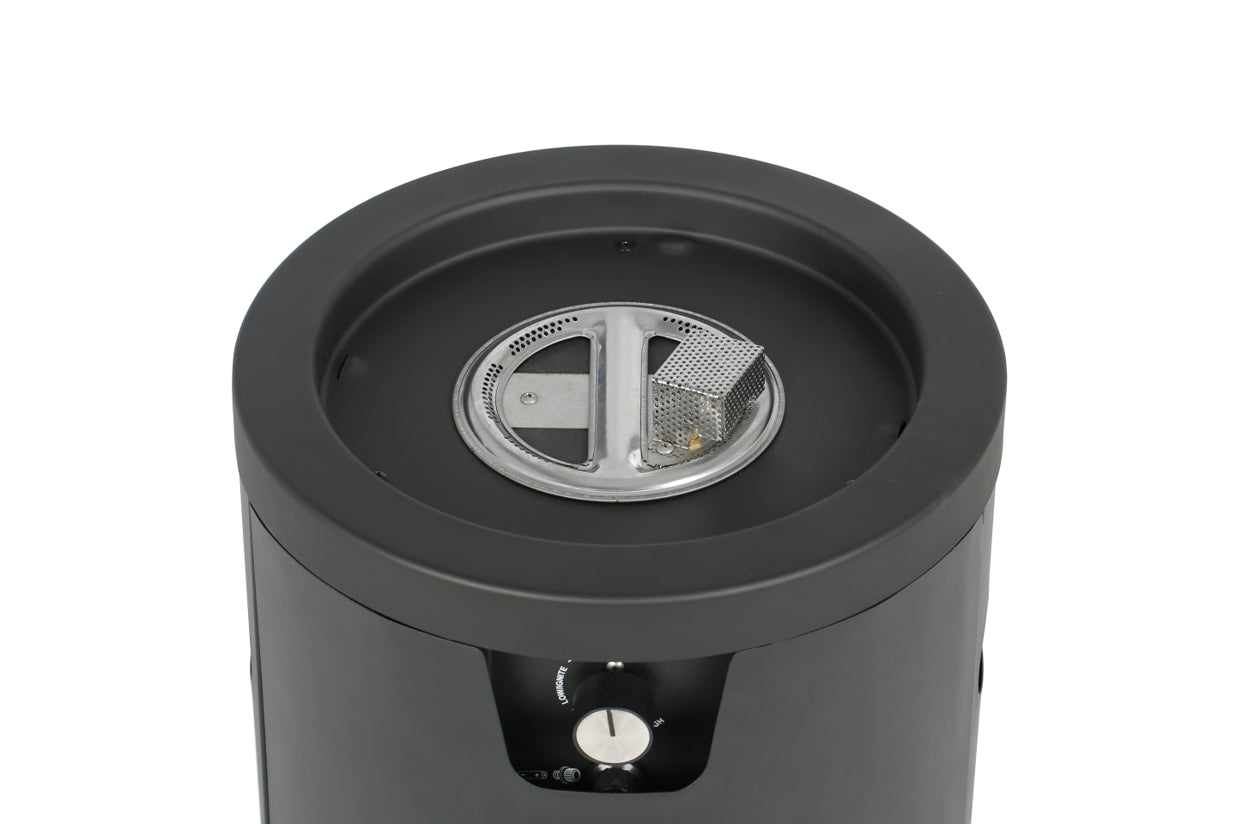 Mainstays 28-inch Tall Column Propane Gas Outdoor Fire Pit, Matte Black Finish