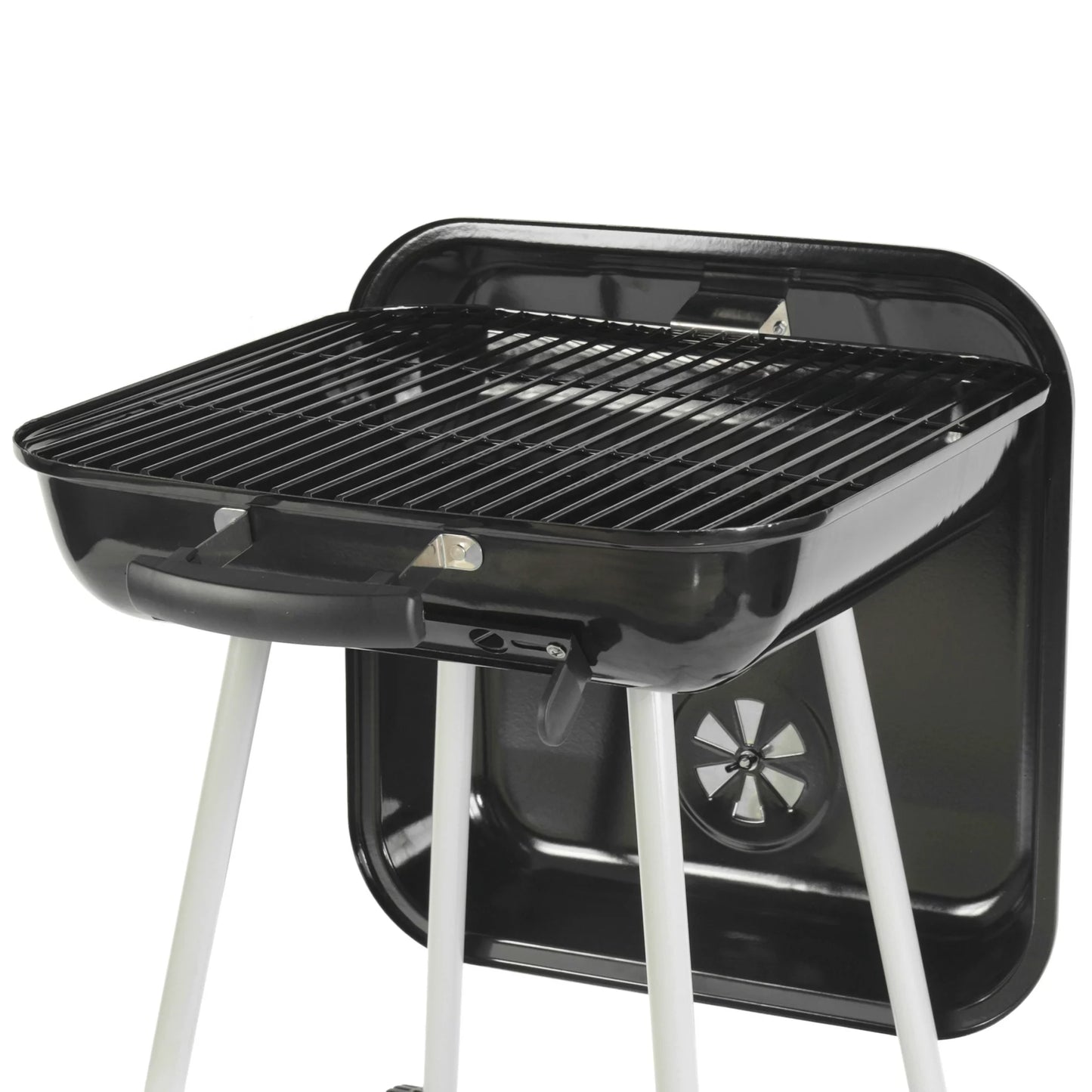 Expert Grill 17.5" Square Steel Charcoal Grill with Wheels, Black