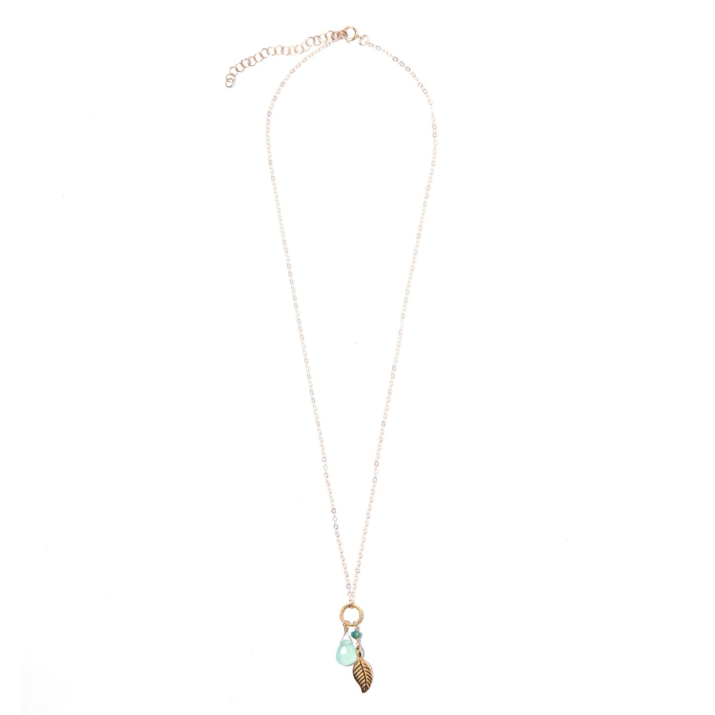 Gold Fancy Chain Charm Necklace