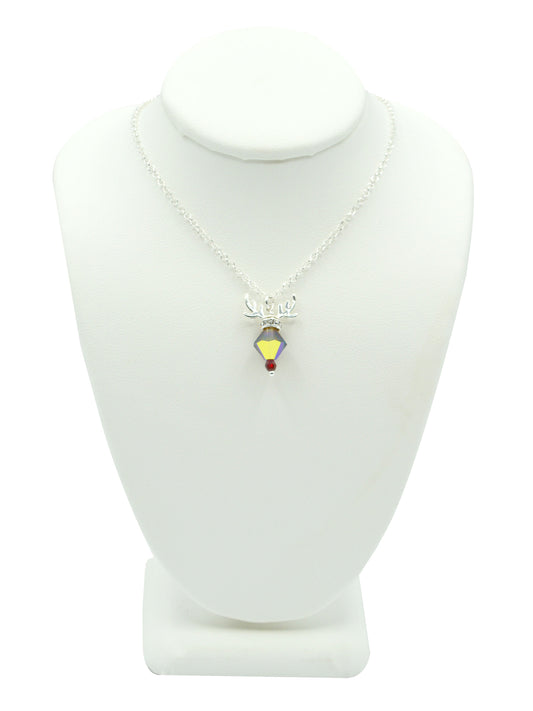 Rudolph Reindeer Crystal Necklace