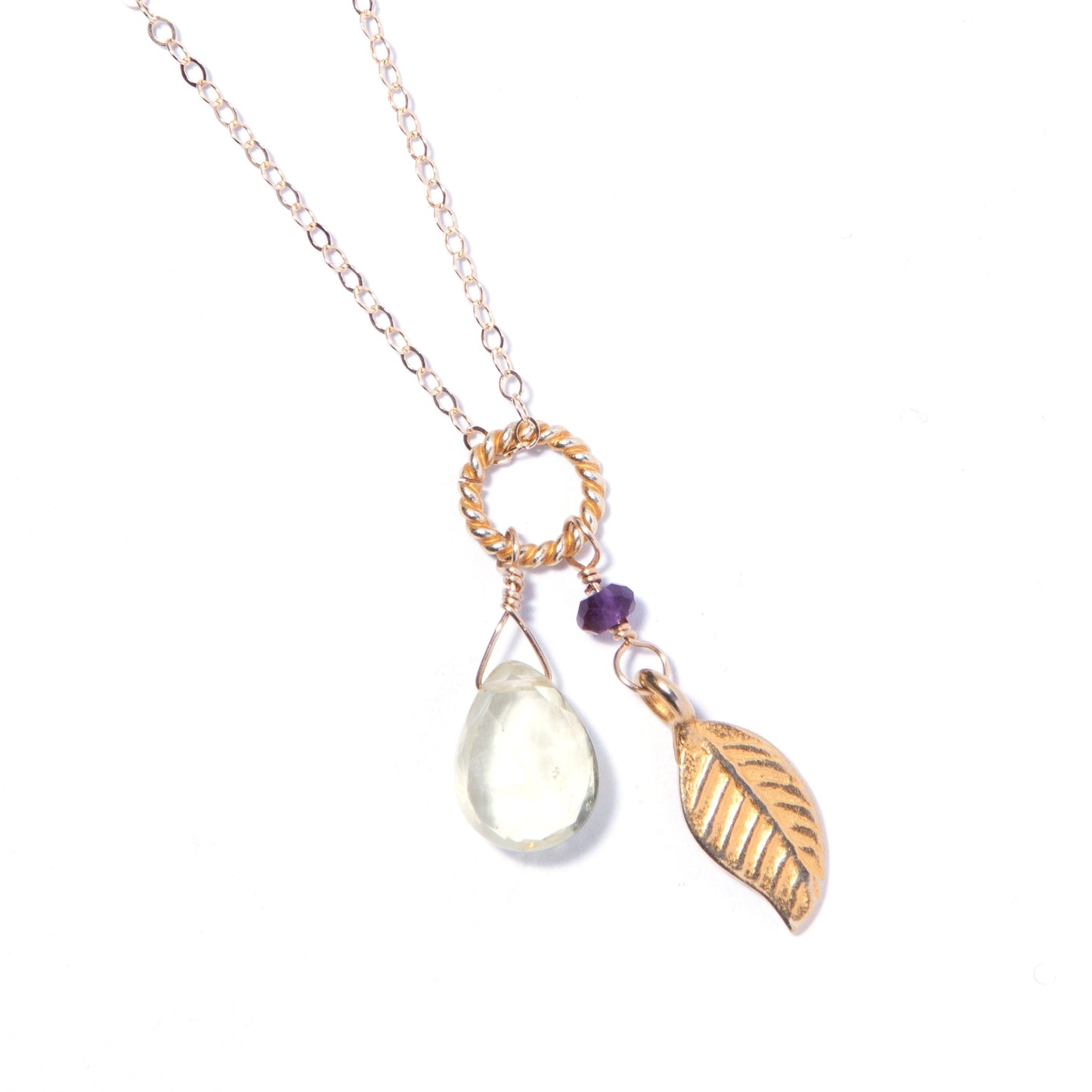 Gold Fancy Chain Charm Necklace