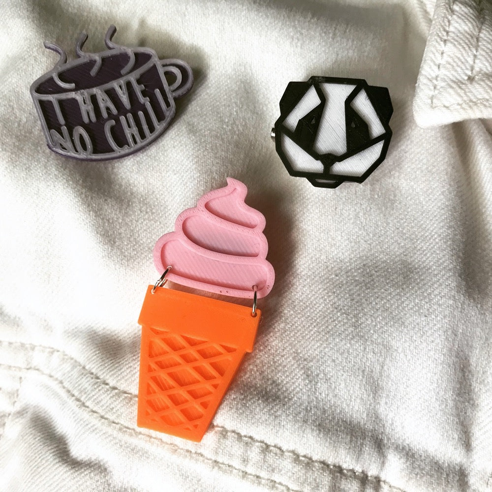 A Midsummer Ice Cream 3D Printed Pin