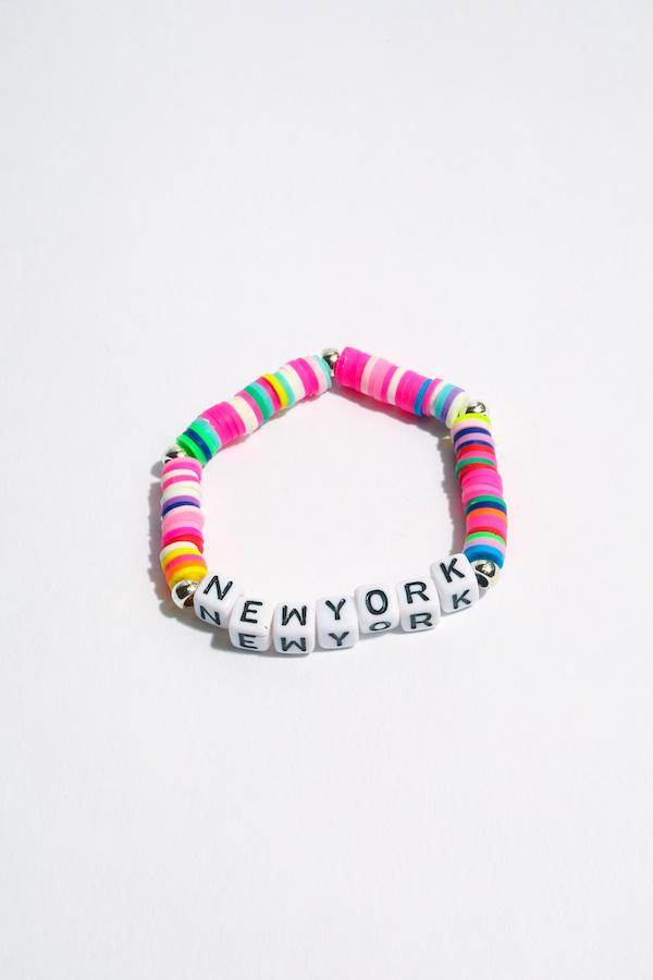 New York Colorful Inspirational Beaded Bracelet