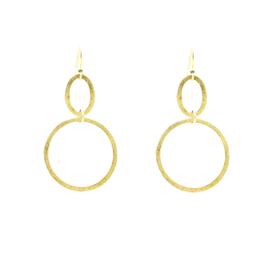 Uptown Oval/Circle Infinity Hoops | Gold, Silver or Black