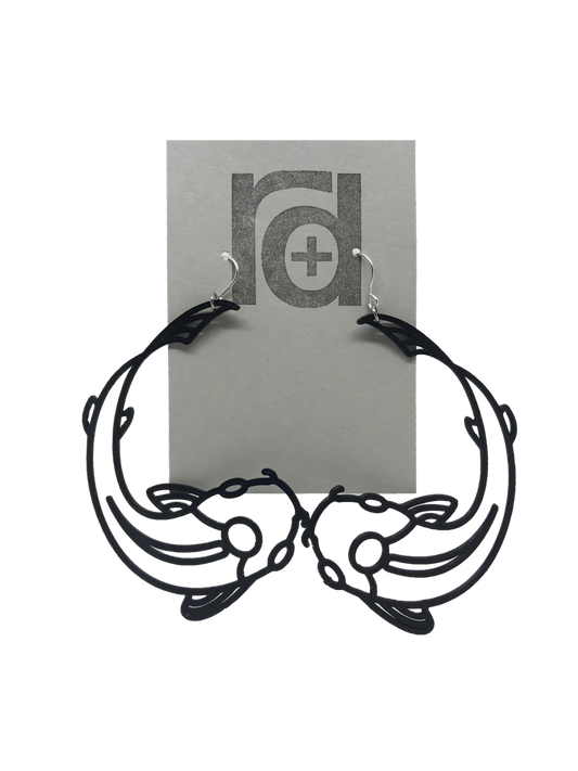 Don't Play Koi 3D Printed Earrings