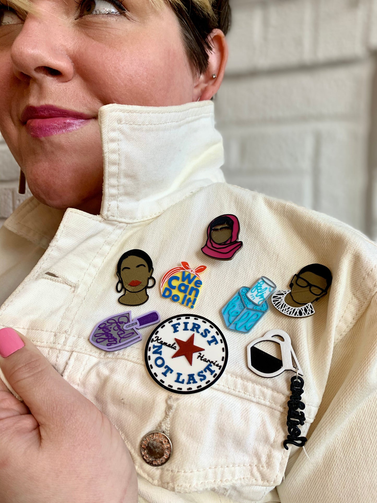 A Dissent Human Being 3D Printed Pin