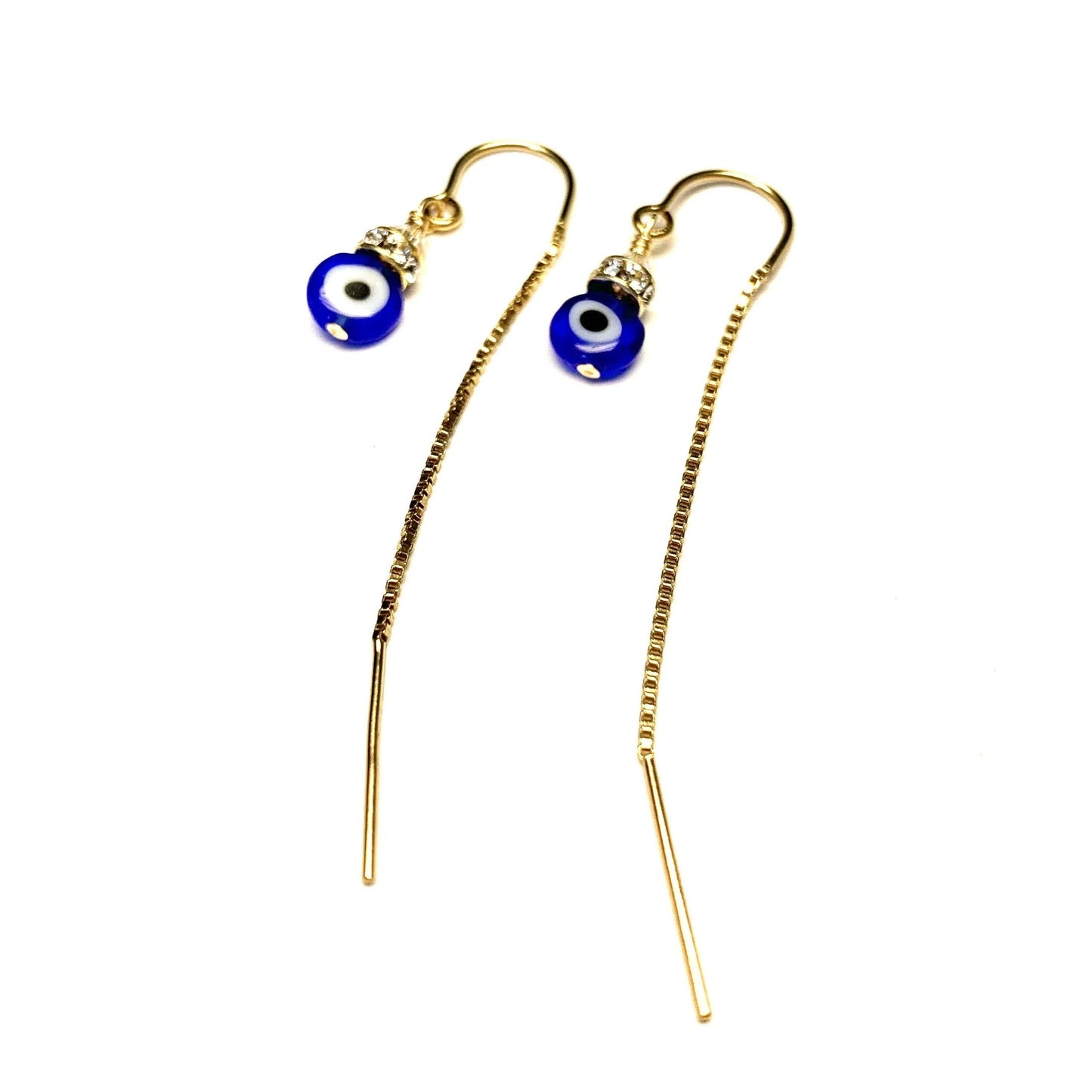 Evil Eye threader earrings