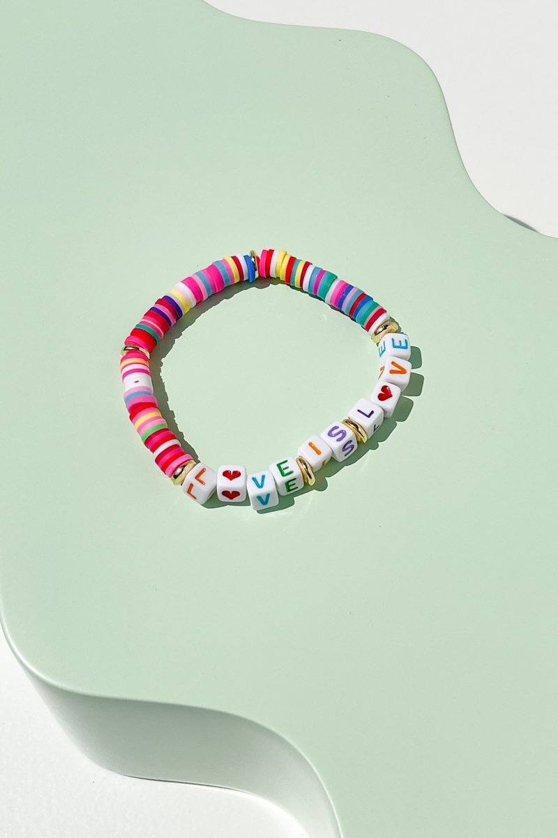 Love is Love Inspirational Beaded Bracelet
