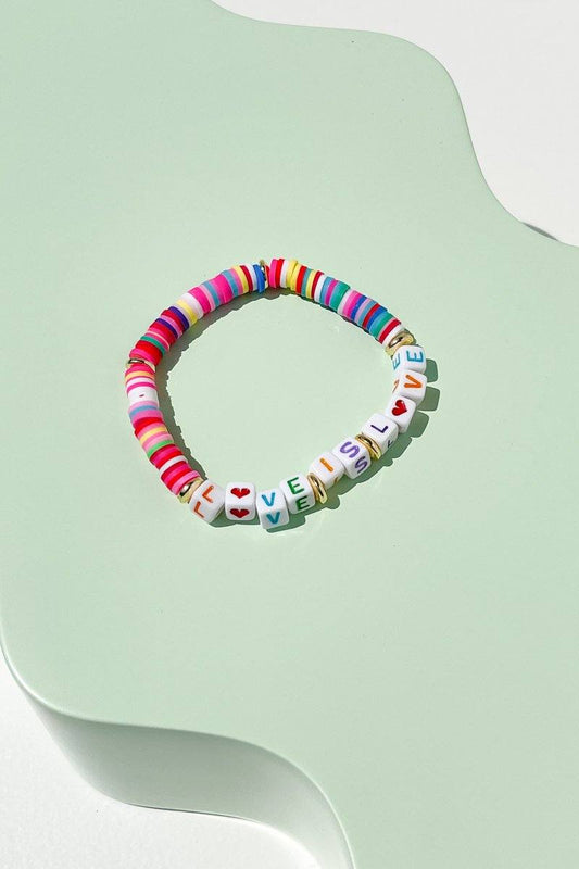 Love is Love Inspirational Beaded Bracelet