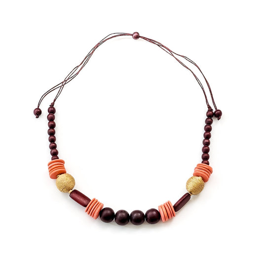 Burgundy Necklace - Bombon Artisan Necklace | LIKHÂ