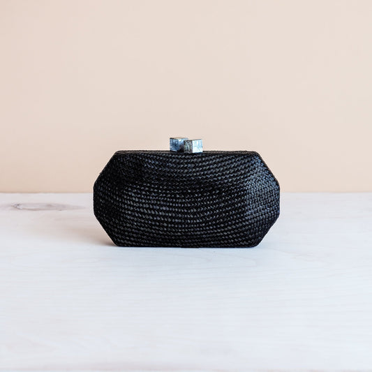 Black Woven Clutch - Handwoven Clutch | LIKHÂ