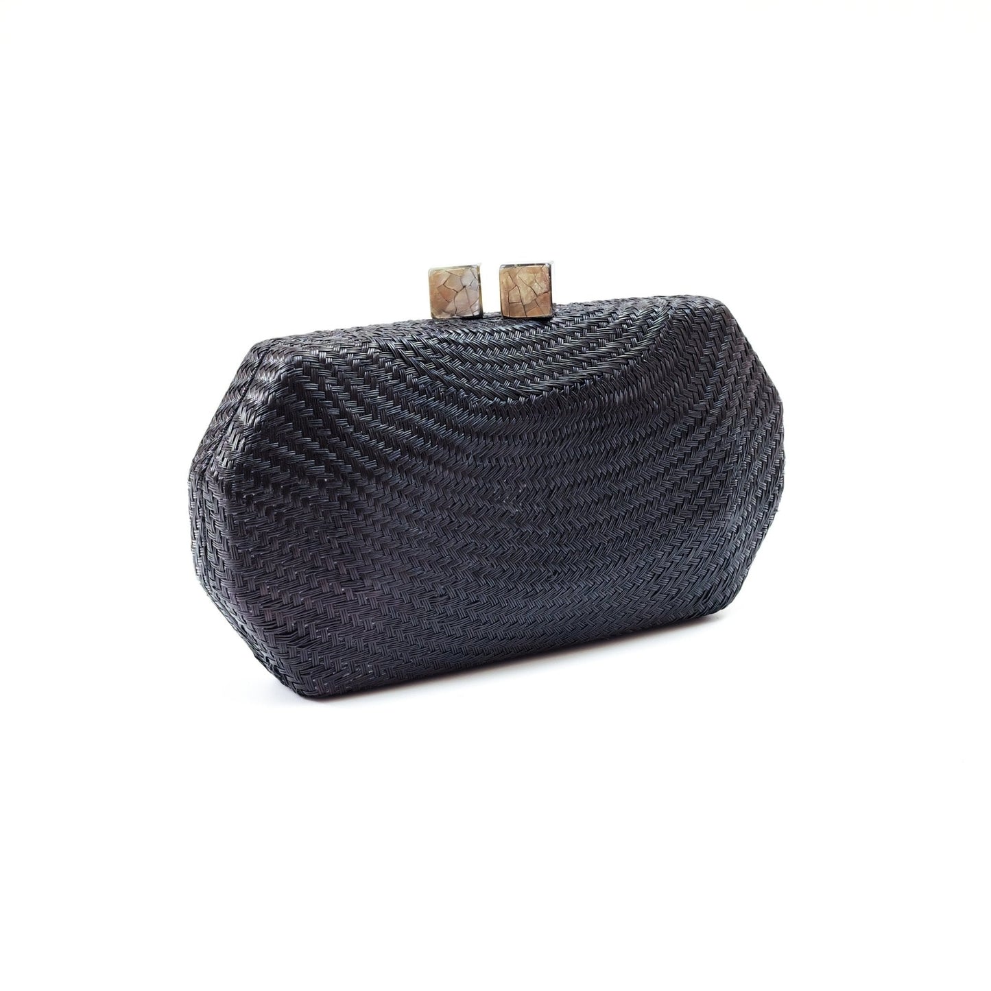 Black Woven Clutch - Handwoven Clutch | LIKHÂ