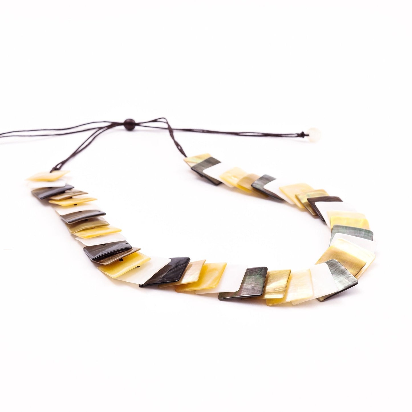 Mother of Pearl Squares Necklace - Playa Multicolor | LIKHÂ