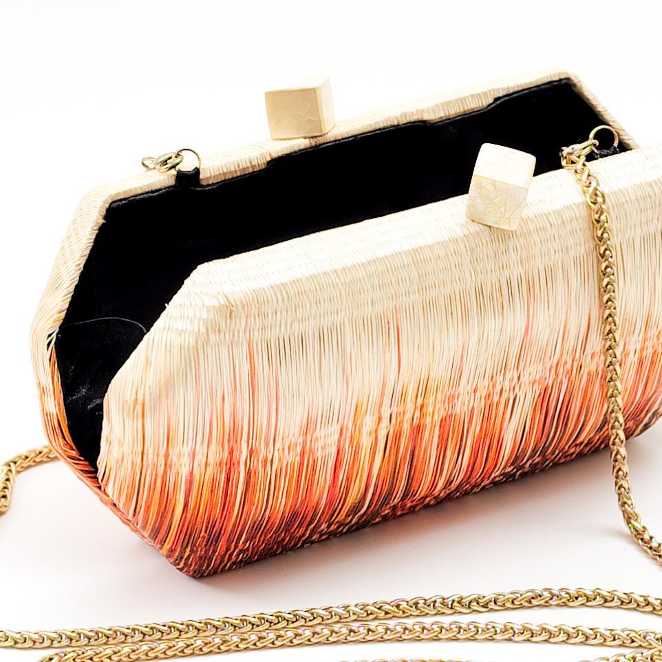 Orange Clutch Purse - Handmade Clutch | LIKHÂ