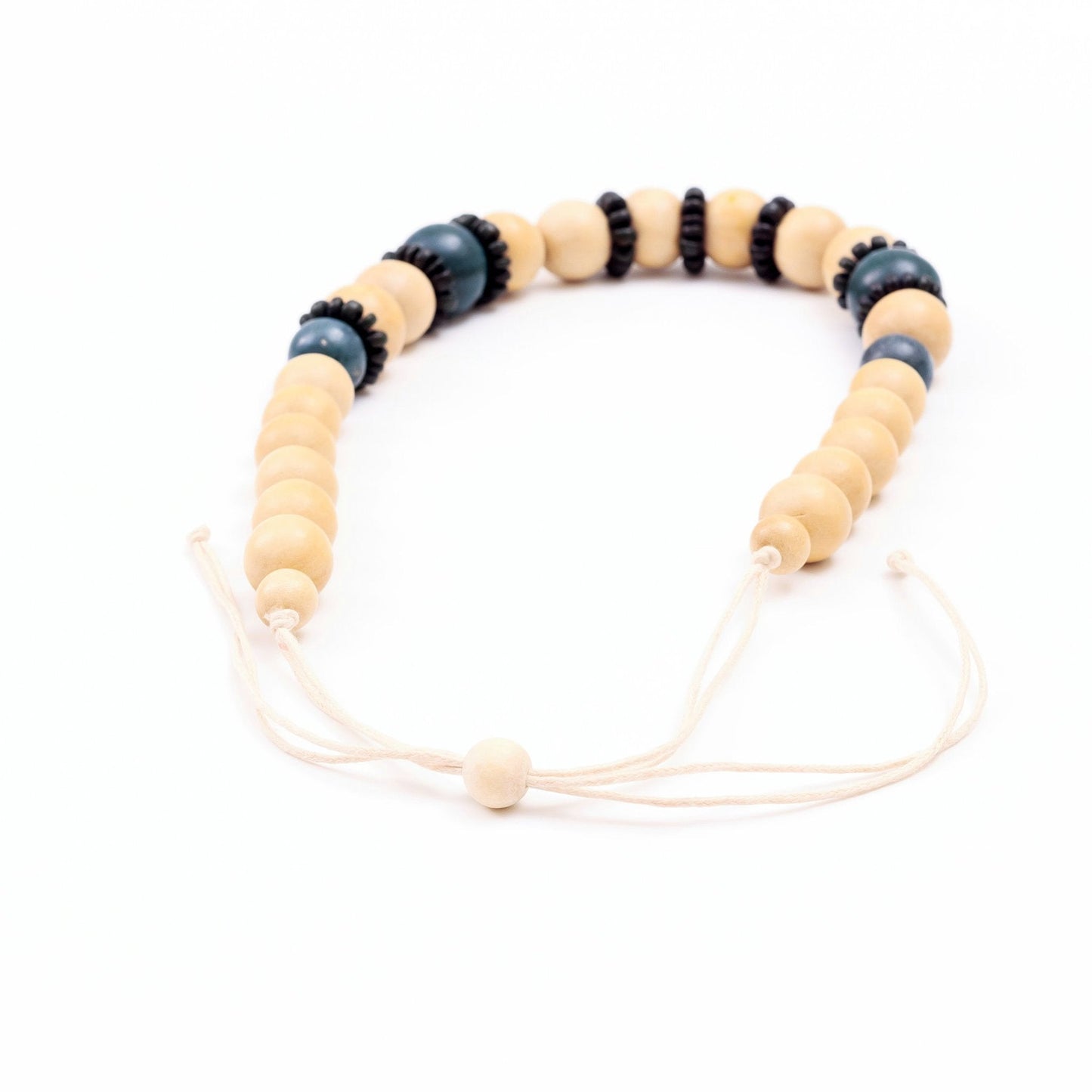 Natural Handmade Wooden Necklace Pompa | LIKHÂ