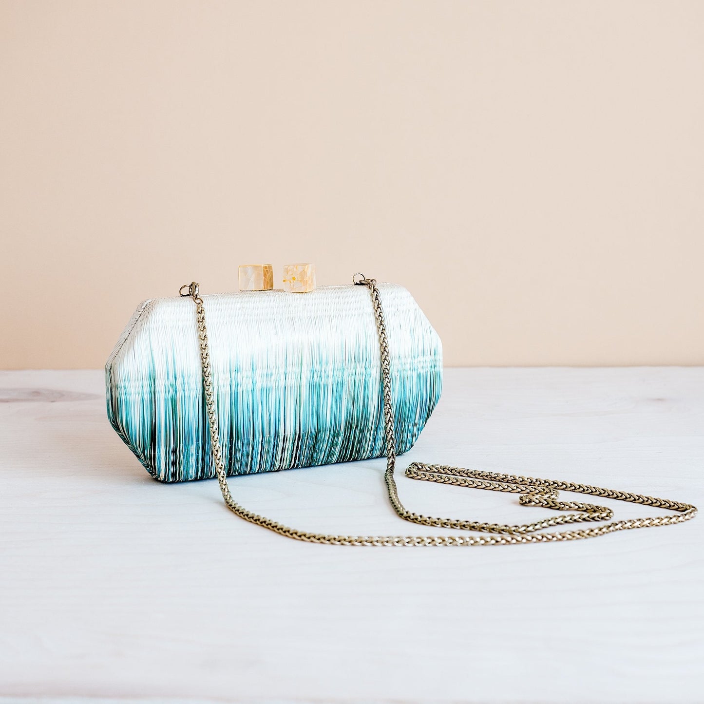 Teal Clutch Bag - Handmade Clutch | LIKHÂ
