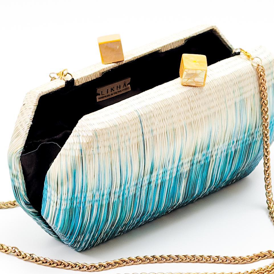 Teal Clutch Bag - Handmade Clutch | LIKHÂ