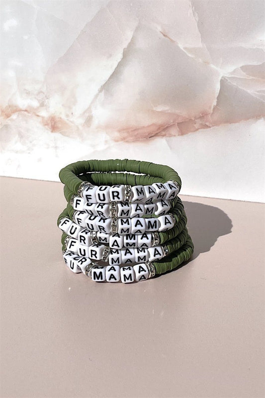 Fur Mama Inspirational Beaded Bracelet