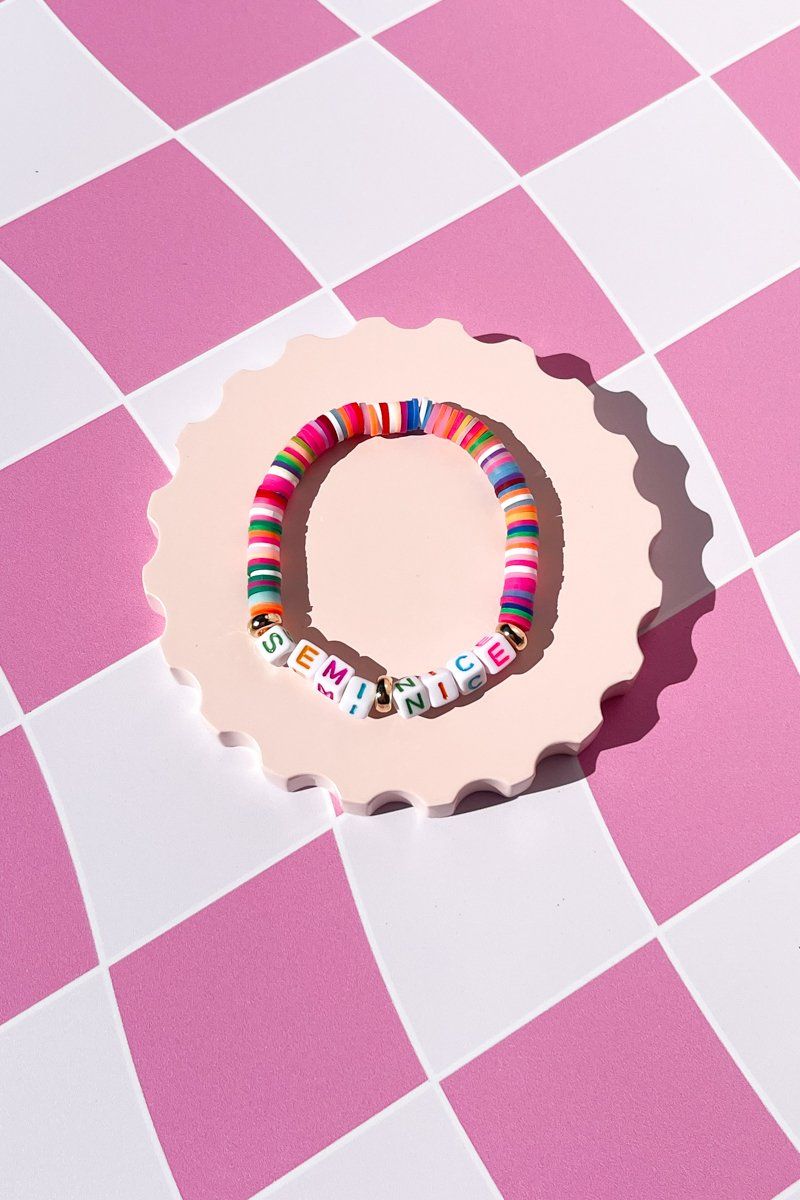 Semi Nice Colorful Inspirational Beaded Bracelet