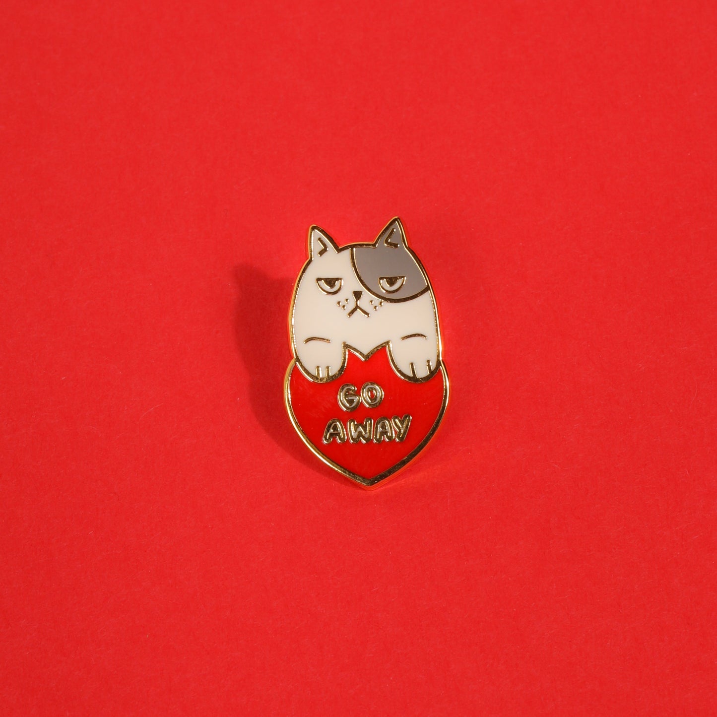 Go Away Enamel Pin