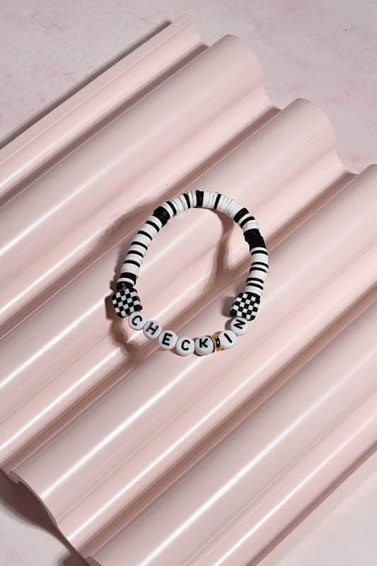 Check In Inspirational Beaded Bracelet