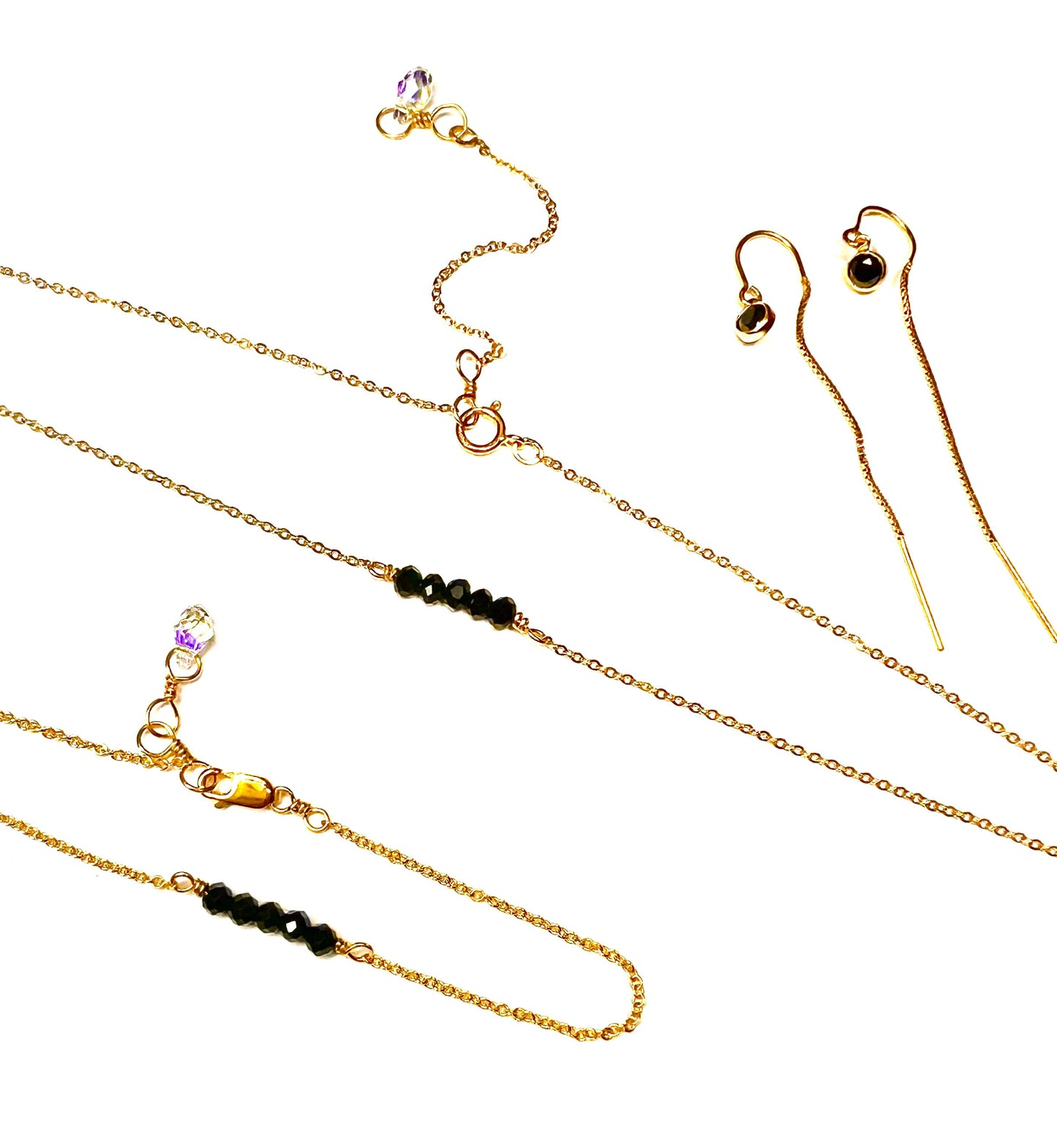Set: Black onyx Necklace & Bracelet & Earrings