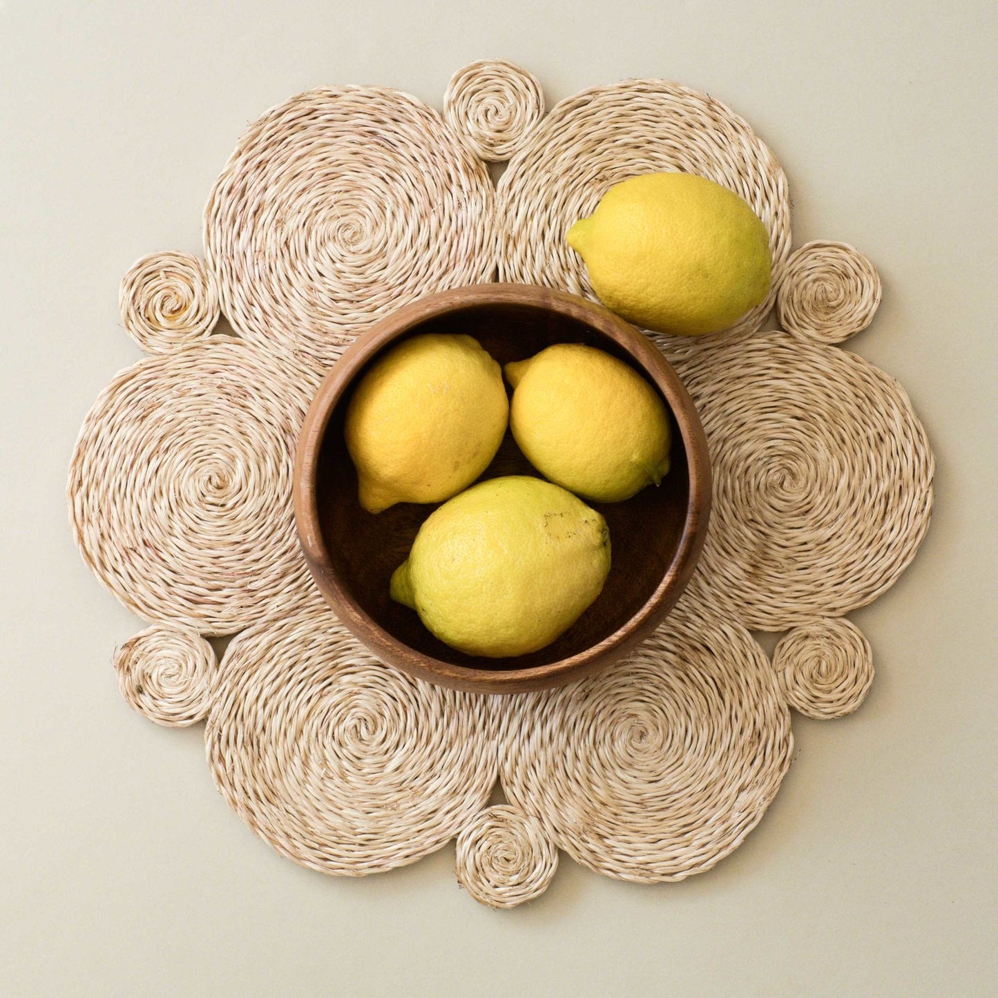 Natural Discs Woven Placemat - Abaca Fiber | LIKHÂ