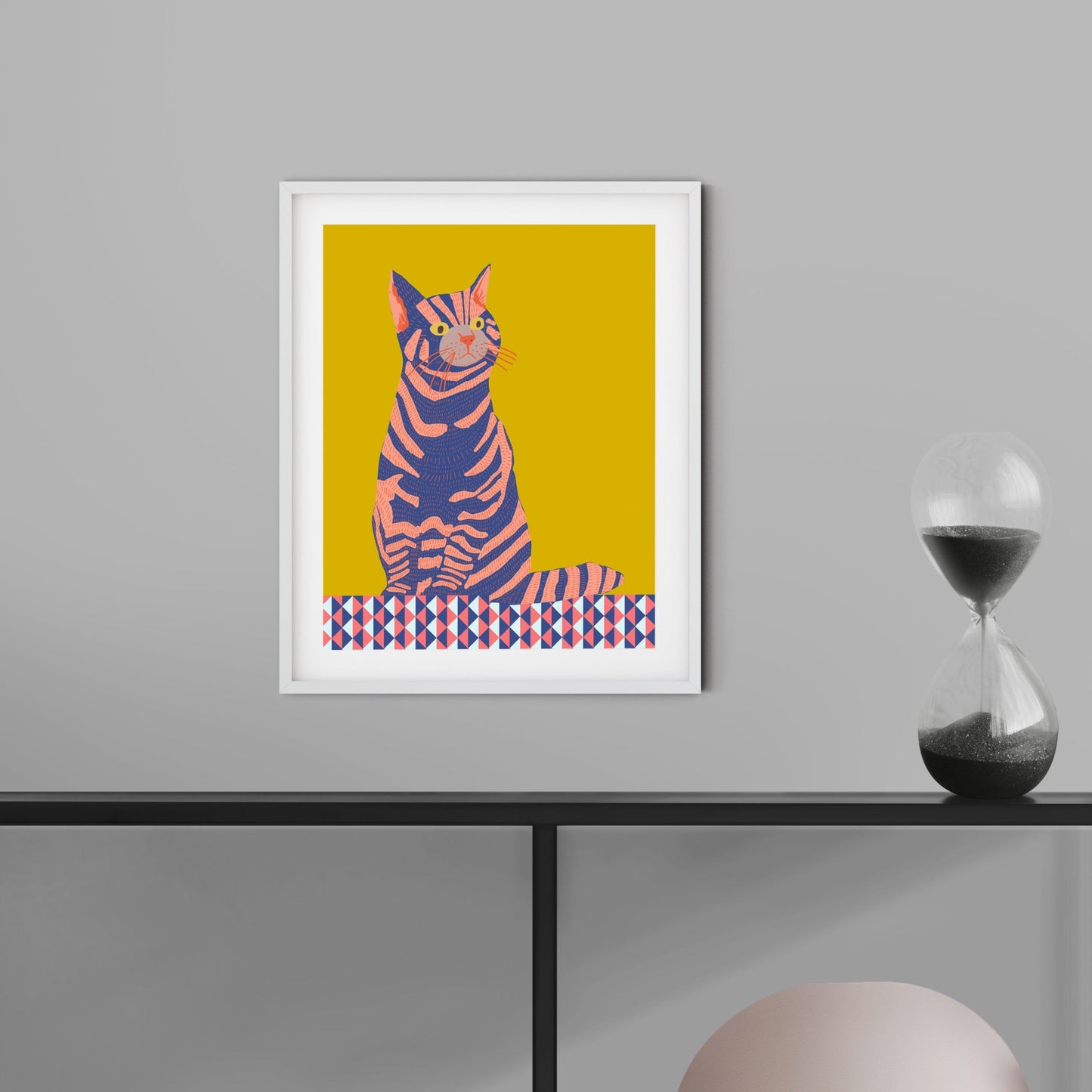 Cat art print/cat illustration /cat print wall art/art print cat/cat/cat art/cat New York art/cat /print cat/NEW YORK CAT/pink cat new york /pinky pilots/cat new york art print