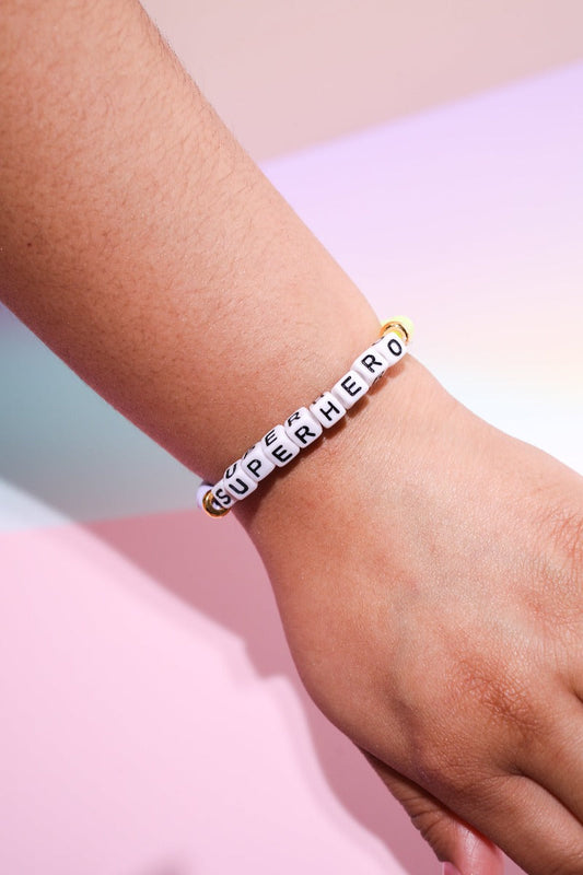 Superhero Inspirational Beaded Bracelet