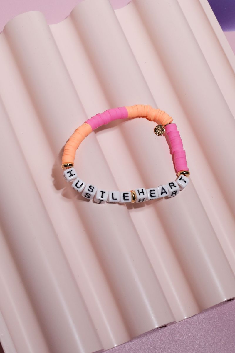 Hustle Heart Inspirational Beaded Bracelet