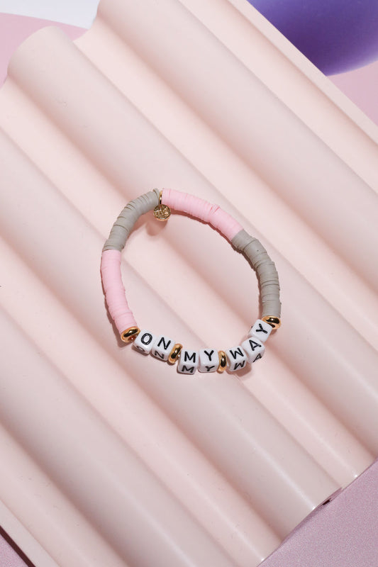 On My Way Inspirational Beaded Bracelet