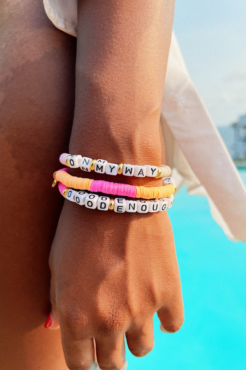 On My Way Inspirational Beaded Bracelet