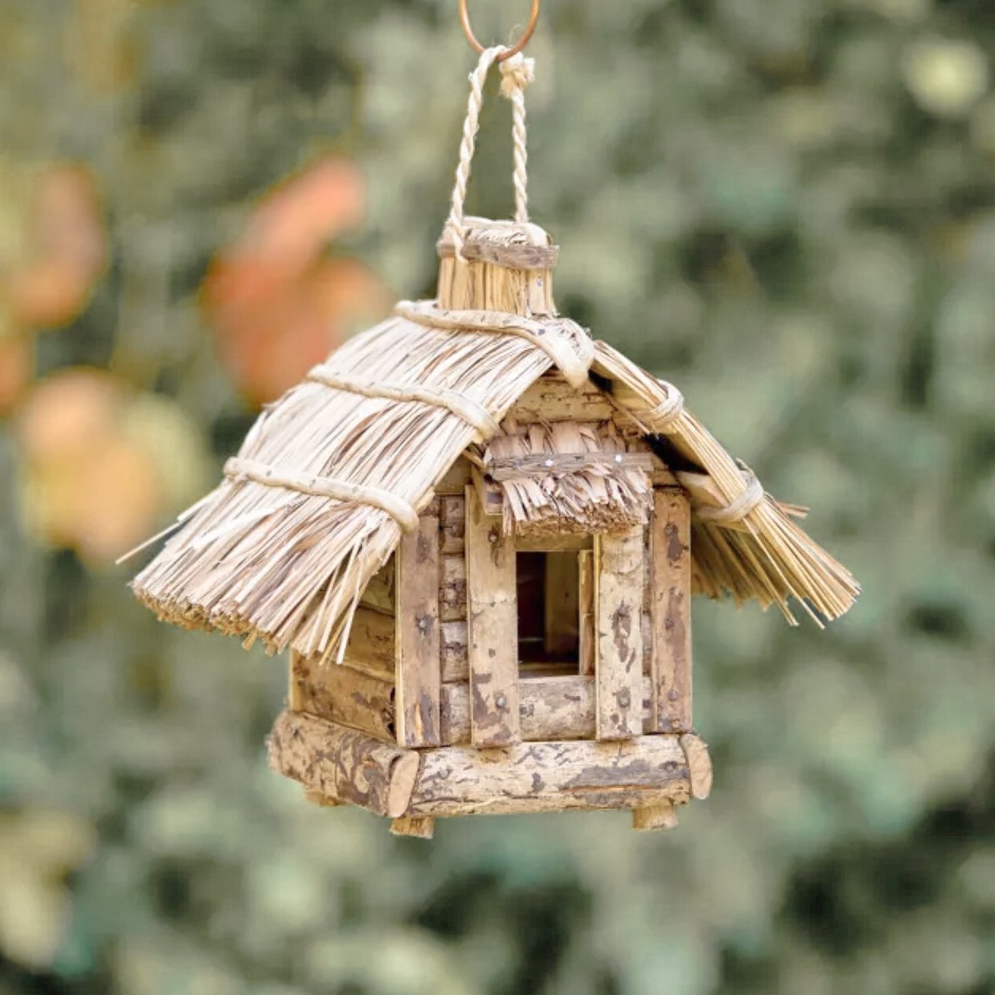 Square Tiki Birdhouse - Boho Decor | LIKHA
