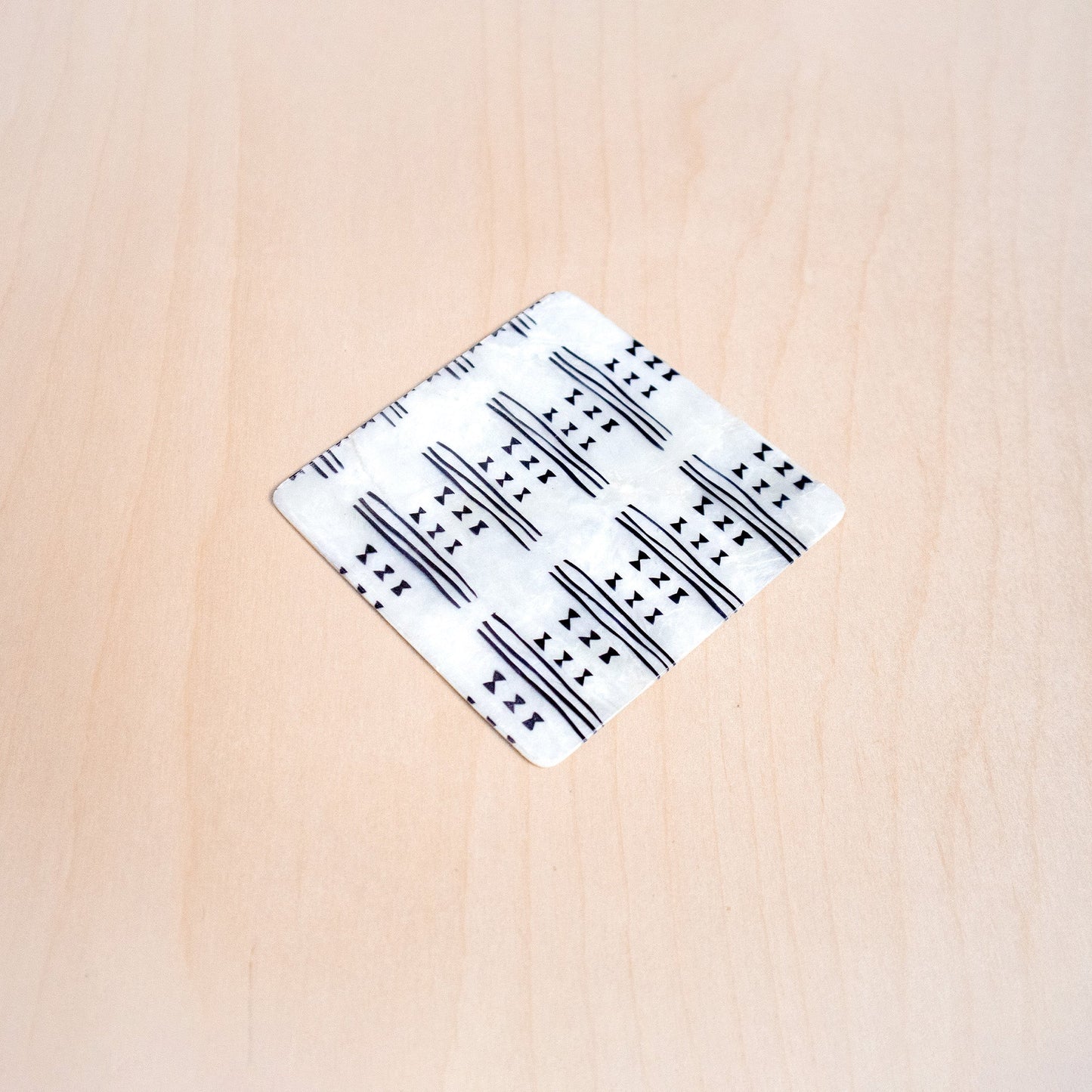 Capiz Coaster African Pattern, set of 4 - Shell Coasters | LIKHÂ