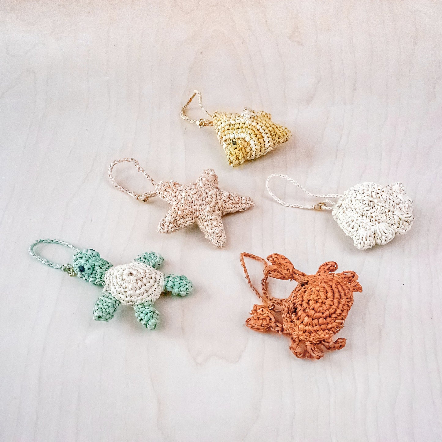 Fish Bag Charm - Raffia Bag Accessories | LIKHA
