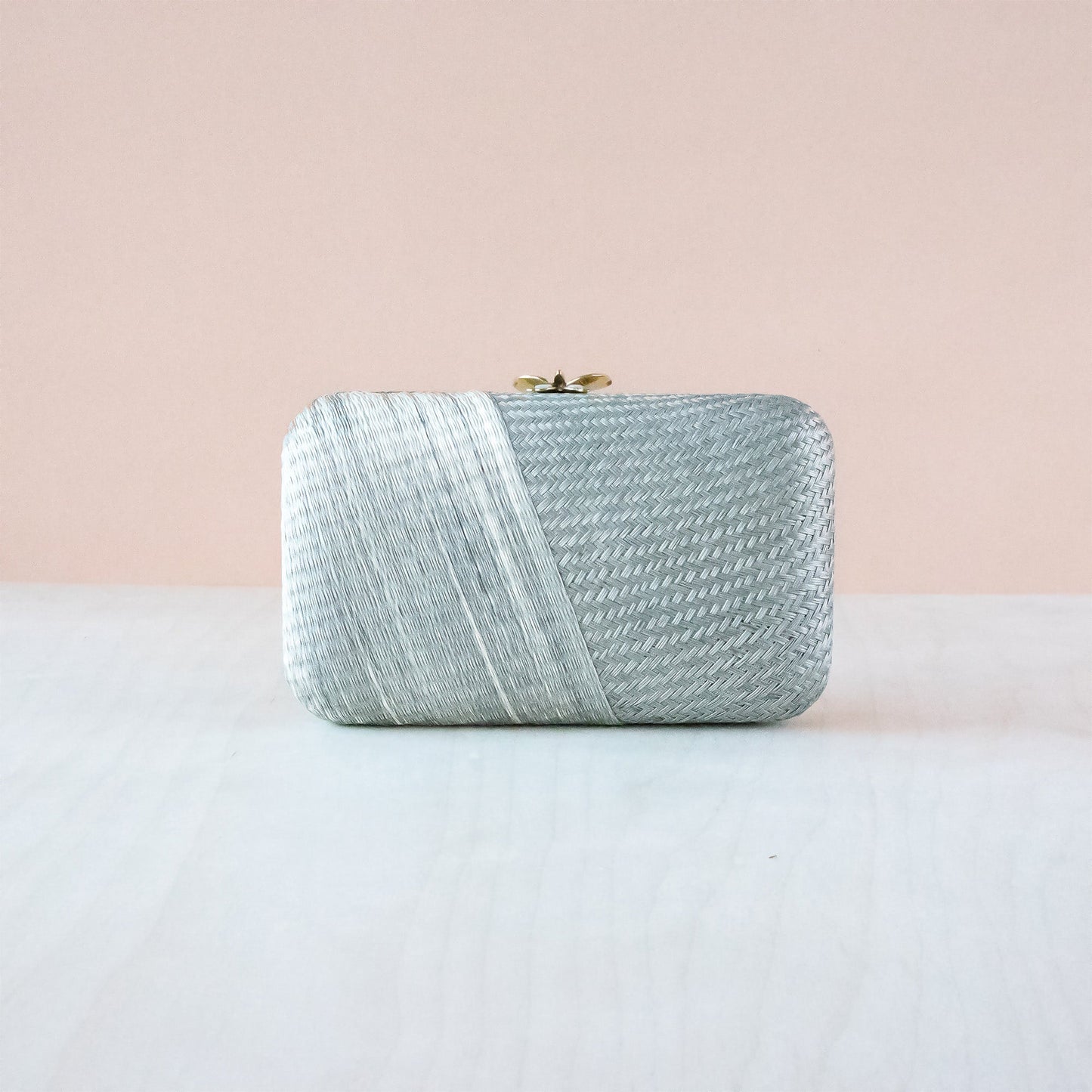 Misty Grey Kimono Woven Purse - Handcrafted Clutches | LIKHA