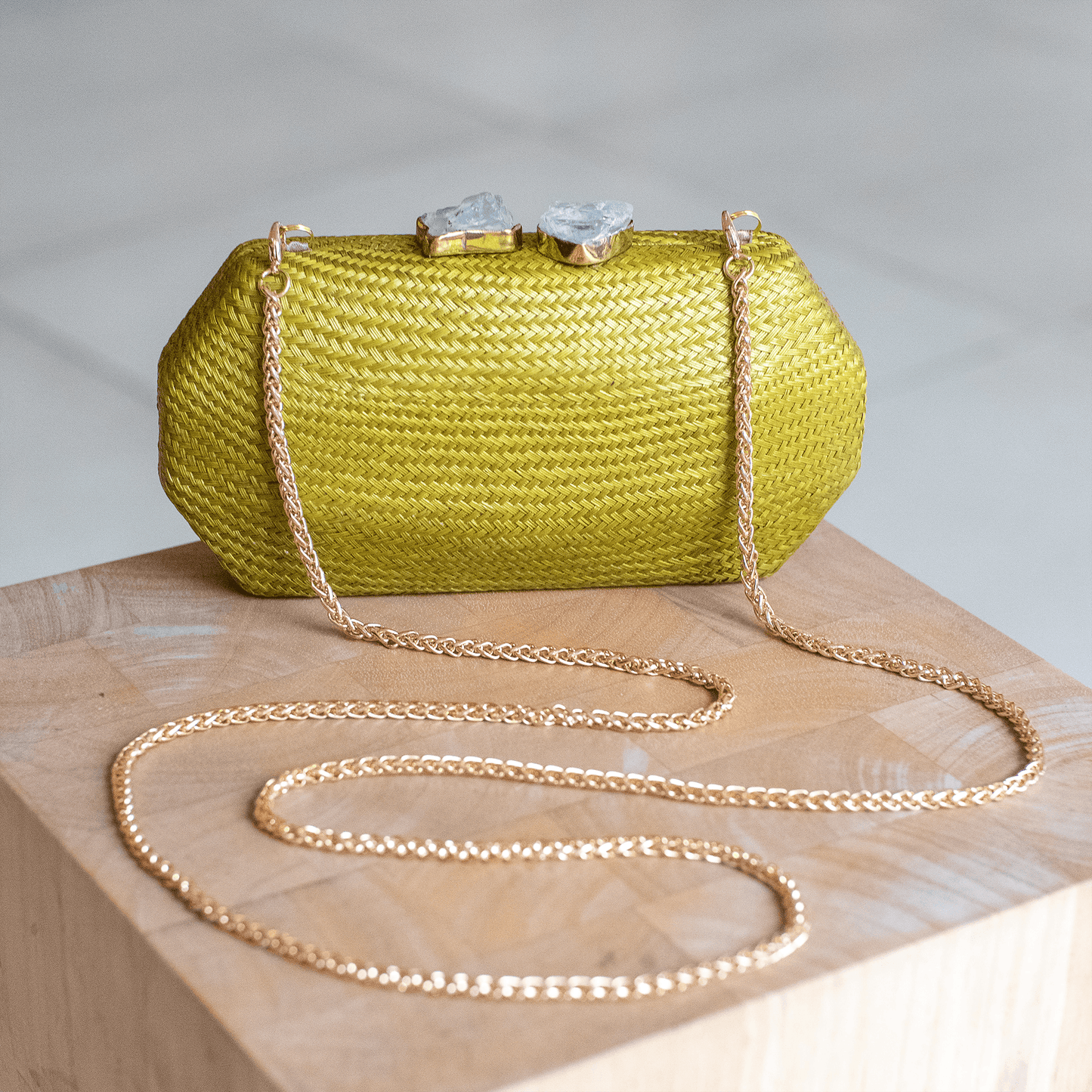 Matcha Clutch Purse - Straw Clutch | LIKHA