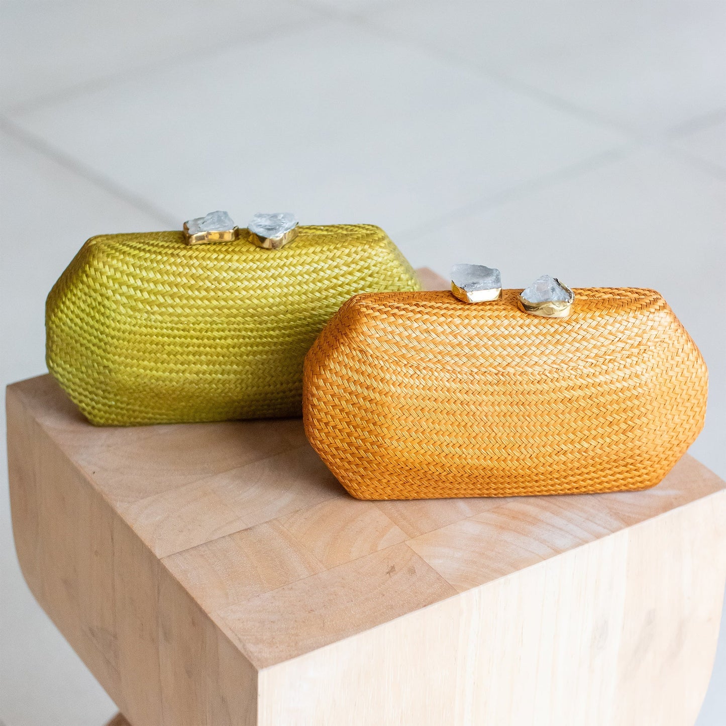 Matcha Clutch Purse - Straw Clutch | LIKHA