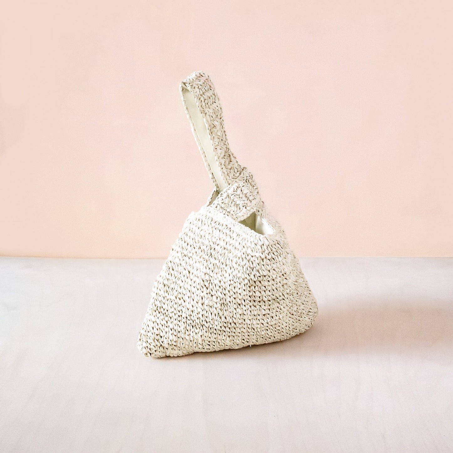 Natural Crochet Japanese Knot Bag - Wrist Bag | LIKHA