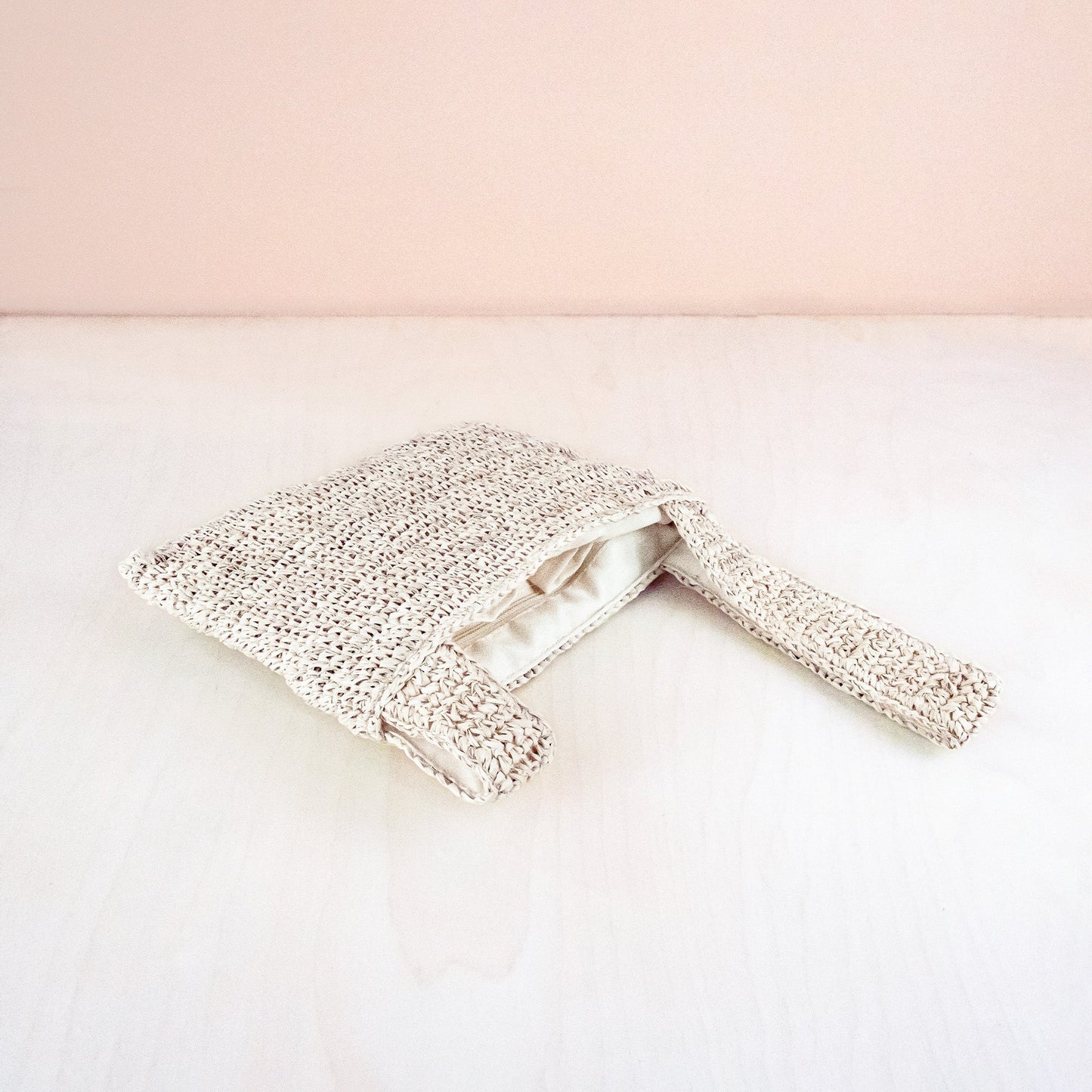 Natural Crochet Japanese Knot Bag - Wrist Bag | LIKHA