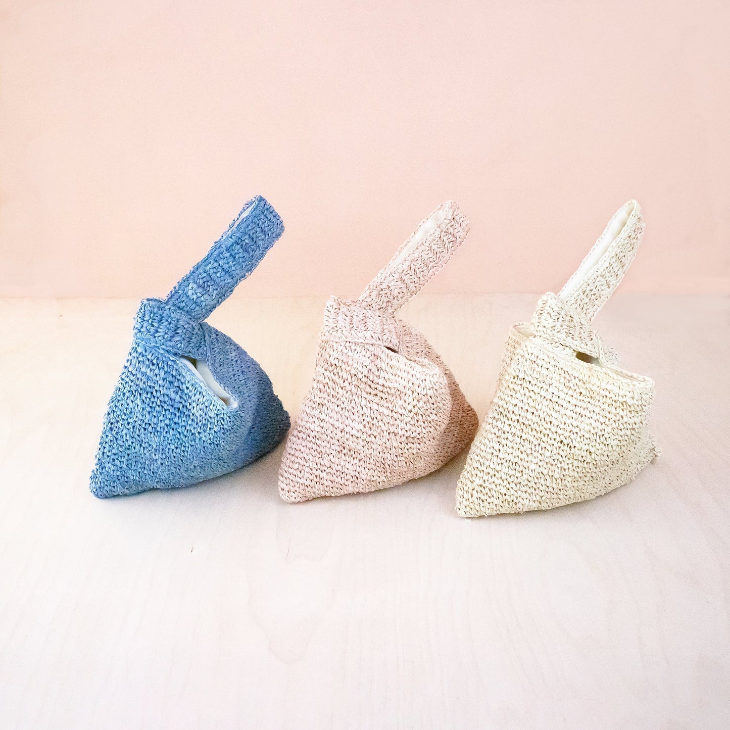 Natural Crochet Japanese Knot Bag - Wrist Bag | LIKHA