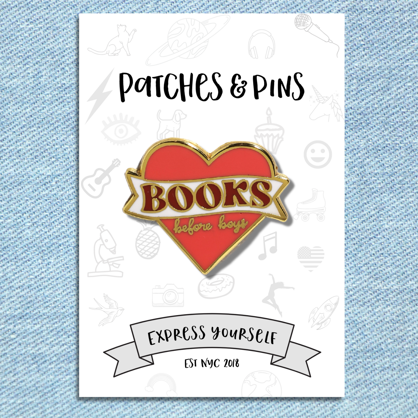 Books Enamel Pin