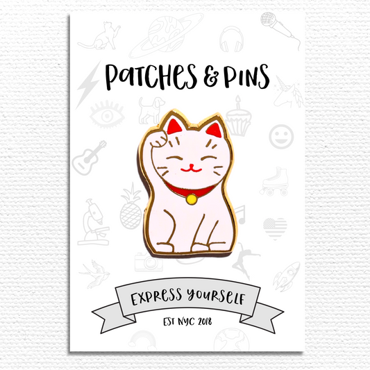 Japanese Lucky Cat Enamel Pin