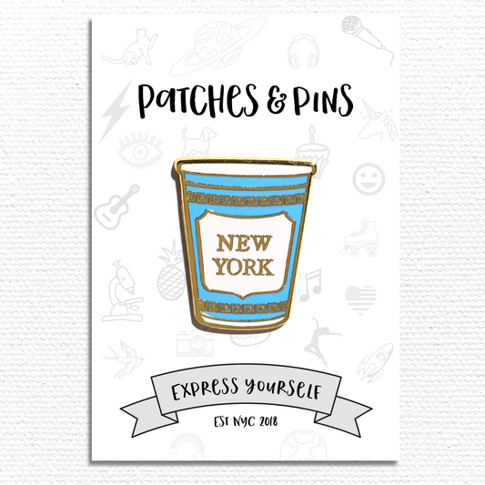 New York Cup Enamel Pin