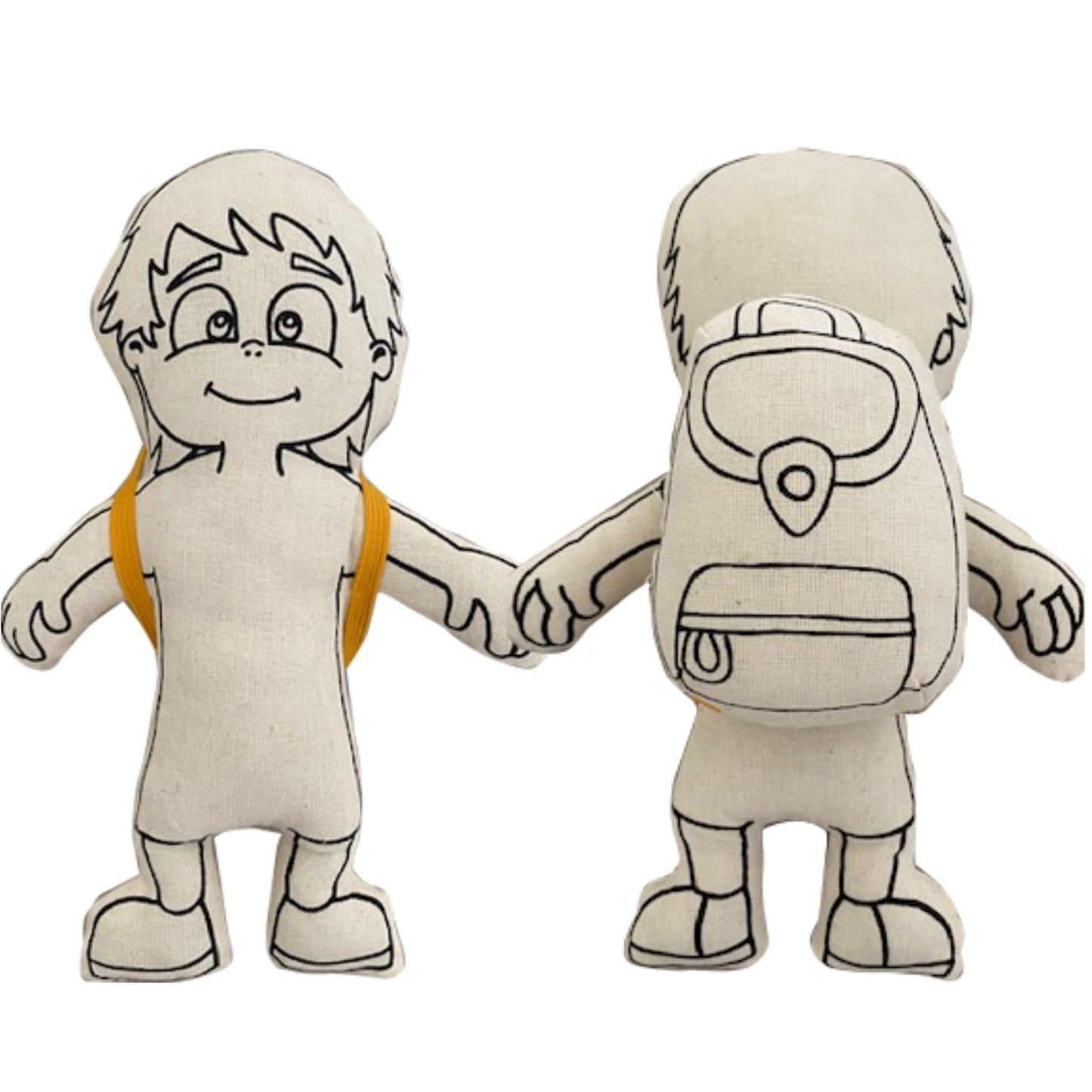 Doll for coloring - Gender Neutral - Kid with Bangs