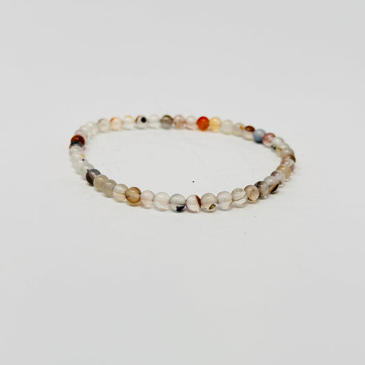 black and white agate gemstone bracelet